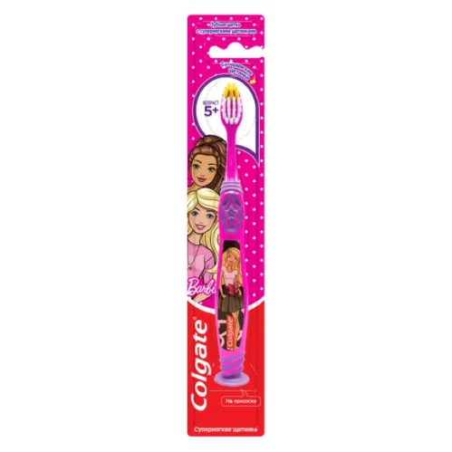 Зубная щетка Colgate Smiles Barbie/Batman в ассортименте, супермягкая, для детей старше 5 лет – 3