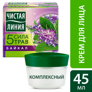 Чистая Линия Сила 5 трав комплексный крем  для лица 45 мл - 1