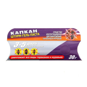 КАПКАН-Штурм Гель от тараканов,мурав.30гр (шприц)