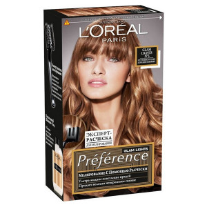 L'Oreal Paris Стойкая краска для волос "Preference, Глэм Лайт", для мелирования, оттенок 3, 138 мл - 1