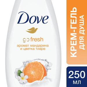 Dove крем-гель для душа с ароматом мандарина и цветка тиаре 250 мл - 1
