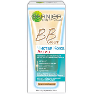 BB-крем для лица Garnier Чистая Кожа Актив 5 в 1 для жирной кожи, склонной к появлению прыщей, натурально-бежевый 50 мл - 1