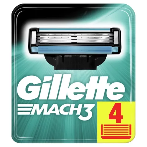 Сменные кассеты Gillette Mach3 с 3 лезвиями прочнее чем сталь для точного бритья 4 шт – 4