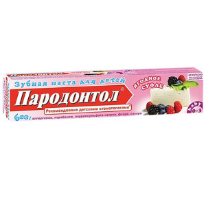 Зубная паста Пародонтол kids 3-7л Фруктовое мороженое (ламинированная туба футляр) 144г