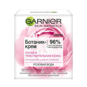 Крем для лица Garnier Skin Naturals  Увлажняющий Ботаник-крем для лица Розовая вода, успокаивающий, для сухой и чувствительной кожи 50 мл - 1