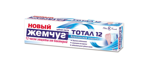 Зубная паста Новый жемчуг Тотал 12 Комплексная защита 125 мл - 1