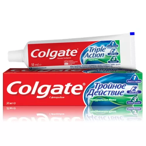 Зубная паста Colgate Тройное действие Натуральная мята комплексная 50 мл – 2