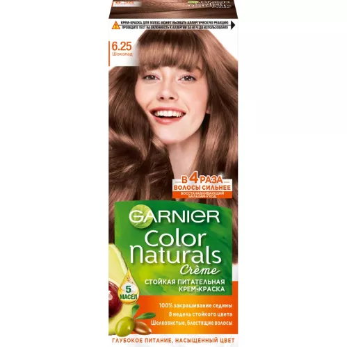 Крем-краска для волос Garnier Color Naturals Стойкая питательная оттенок 6.25 Шоколад – 1