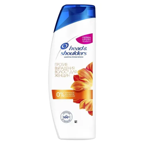 Шампунь для волос Head&Shoulders Против выпадения волос для женщин Derma&Pure против перхоти 400 мл – 1