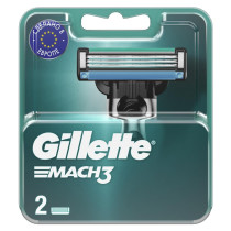 Сменные кассеты Gillette Mach3 с 3 лезвиями прочнее чем сталь для точного бритья 2 шт