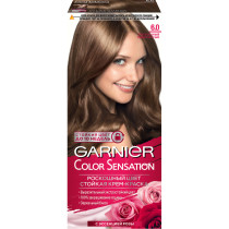 Крем-краска для волос Garnier Color Sensation Стойкая оттенок 6.0 Роскошный темно-русый