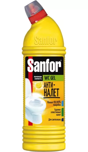 Чистящее средство Sanfor Антиналет Лимонная свежесть для сантехники 750 мл – 1