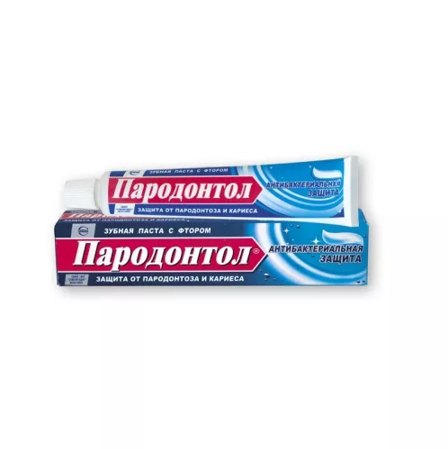 Зубная паста Пародонтол Антибактериальная защита (ламинированная туба футляр) 130/124г – 1