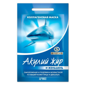 Маска для лица Акулий Жир Женьшень Коллагеновая 10мл