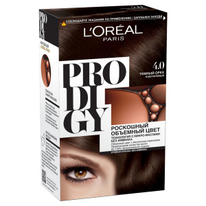L'Oreal Paris Краска для волос "Prodigy" без аммиака, оттенок 4.0, Темный Орех - 1