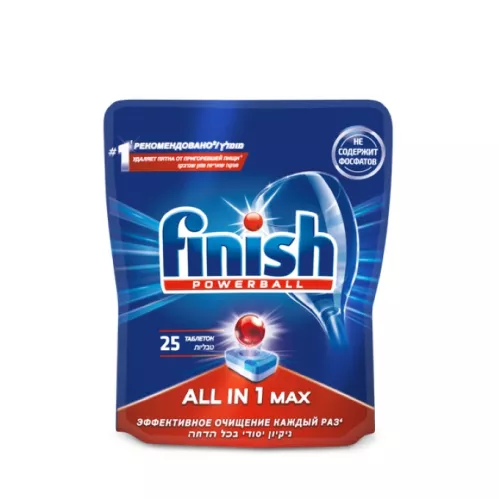 Таблетки для посудомоечных машин Finish All in One Max 25 шт – 3