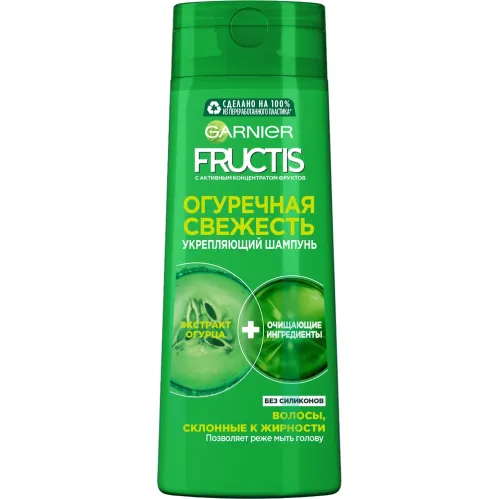 Шампунь для волос Garnier Fructis Свежесть Укрепляющий Огуречная Свежесть для волос склонных к жирности 400 мл – 1