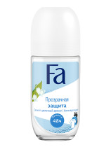 Дезодорант-антиперспирант шариковый Fa Прозрачная Защита свежий цветочный аромат, 48 ч 50 мл