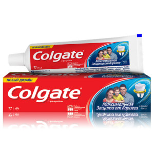 COLGATE Максимальная защита от кариеса Свежая мята зубная паста, 50 мл - 1