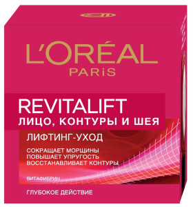 L'Oreal Paris Антивозрастной крем "Ревиталифт" против морщин для лица, контуров и шеи, 50 мл - 1