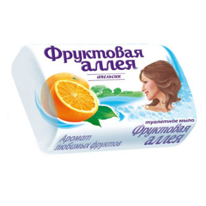 Мыло туалетное Фруктовая Аллея Апельсин 90гр