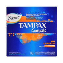 Тампоны Tampax Compak Super Plus Duo с аппликатором 16 шт