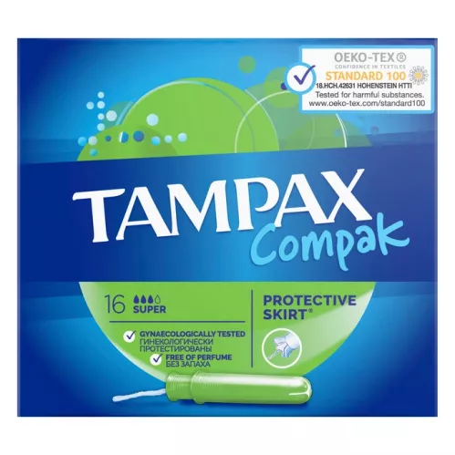 Тампоны Tampax Compak Super Duo с аппликатором 16 шт – 1