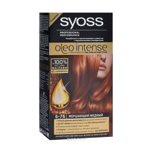 Краска для волос СЬĔСС Oleo Intense оттенок 6-76 Мерцающий медный , с ухаживающим маслом без аммиака 115 мл
