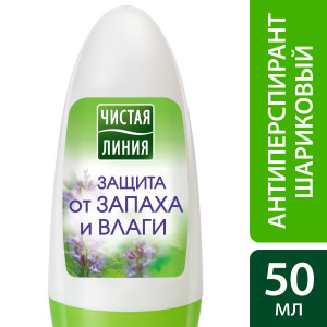 Чистая Линия Защита от запаха и влаги антиперспирант-дезодорант Вербена, Шалфей 50 мл - 1