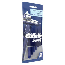 Бритвенный станок Gillette Blue2 одноразовый с 2 лезвиями фиксированная головка 5 шт