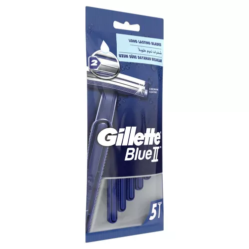 Бритвенный станок Gillette Blue2 одноразовый с 2 лезвиями фиксированная головка 5 шт – 1