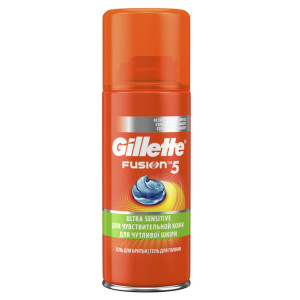 Гель для бритья Gillette Fusion 5 Ultra Sensitive для чувствительной кожи охлаждающий 75 мл