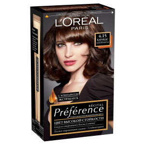 L'Oreal Paris Стойкая краска для волос "Preference", оттенок 4.15, Каракас - 1