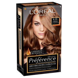 L'Oreal Paris Стойкая краска для волос "Preference", оттенок 6.35, Гавана - 1