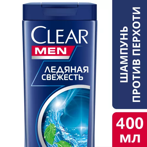 Шампунь для волос Clear Men Ледяная свежесть с ментолом против перхоти 400 мл – 3