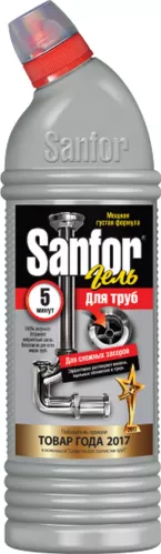 Чистящее средство Sanfor Трубы 5 минут гель 1 л – 1
