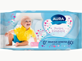 Салфетки влажные Aura Ultra Comfort Детские 60 шт