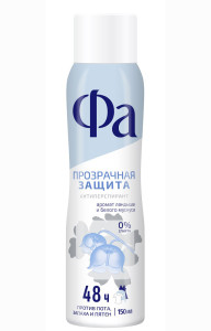 Дезодорант-антиперспирант спрей Фа Прозрачная Защита свежий цветочный аромат, 48 ч 150 мл