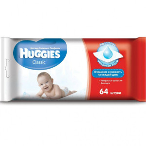 HUGGIES Влажные салфетки Classic 64 шт.