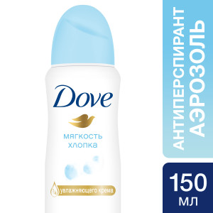 Dove антиперспирант-дезодорант аэрозоль Мягкость хлопка 150 мл - 1