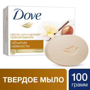 Dove Объятия нежности бессульфатное крем-мыло Масло ши и аромат пряной ванили 100 гр - 1