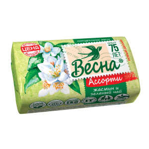 Мыло туалетное Весна Жасмин и зеленый чай 90г