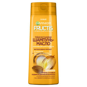 Шампунь для волос Garnier Fructis Тройное восстановление для очень сухих и поврежденных волос с маслами Ши, Макадамии, Жожоба и Миндаля 250 мл - 1