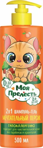Шампунь для волос Моя Прелесть Персиковый нектар 2 в 1 гель 500 мл – 1