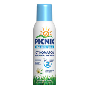 Аэрозоль Picnic Hypoallergenic Комары 125см3