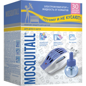 Комплект от комаров Mosquitall Нежная защита для детей электрофумигатор + жидкость 30 ночей - 1