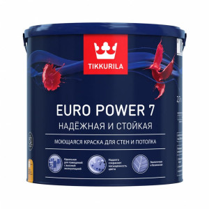 Краска Tikkurila Euro Power 7 интерьерная стойкая к мытью база С матовая 0.9 л