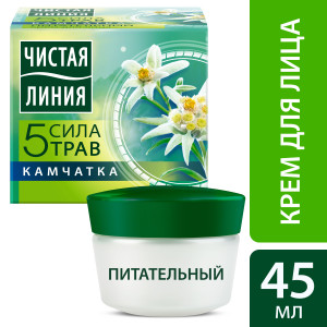 Чистая Линия Сила 5 трав питательный крем для лица Камчатка 45 мл - 1