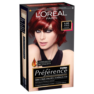 L'Oreal Paris Стойкая краска для волос "Preference Feria", оттенок, 4.66 Рубин - 1