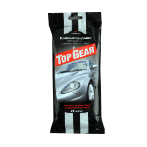 Салфетки влажные Top Gear для стекол, зеркал, фар 30шт